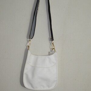 Ahdorned Crossbody Set with LOVE Strap Small Size in White Vegan Leather